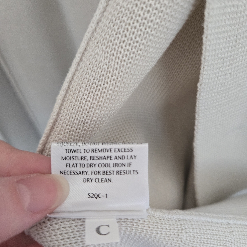 Eileen Fisher Women's Silk Cotton Interlock Cardigan Size L Lagenlook Minimalist - Picture 10 of 12